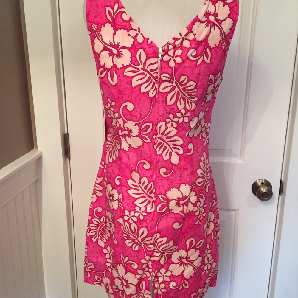 NEW ALOHA REPUBLIC DRESS HAWAII PINK WHITE FLORAL MINI SLEEVELESS Size S - Picture 6 of 8